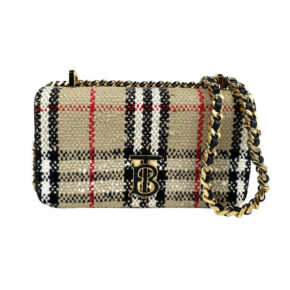 Burberry shoulder bag canvas metallic Beige Tan black gold - Picture 1 of 4
